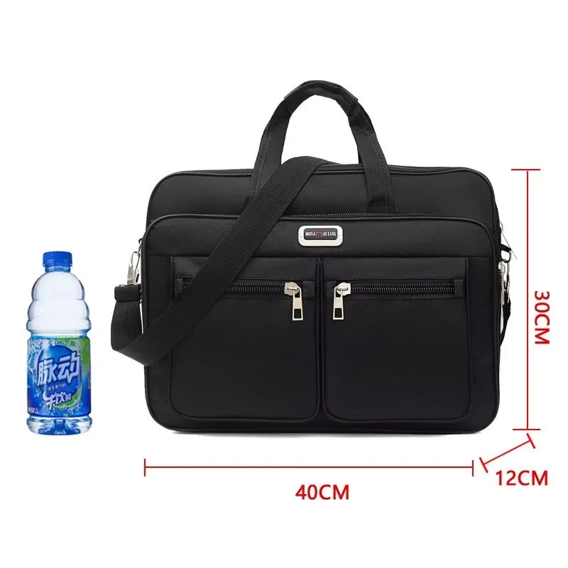Homefish Multi-Pocket Portable Business Handbag Men
