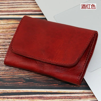 Leather Plant-Tanned Hand Luxury Paint Old Card Bag Creative Multi-Functional Coin Wallet Driver S