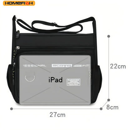 Homefish Men S Cross-Body Bag Multi-Layered Pockets Business Single-Shoulder Bag