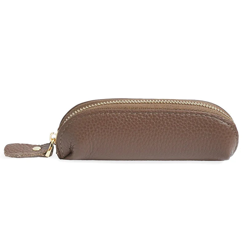 Leather Mini Coin Purse Long Cute Zipper Bag Ladies Cowhine Small