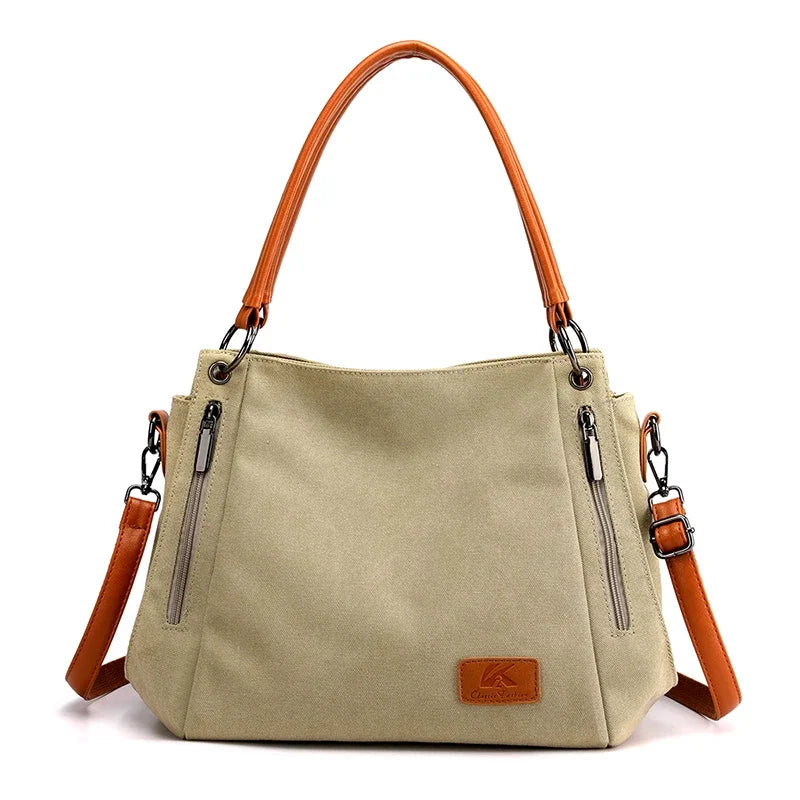 Large Canvas Crossbody Bag for Women