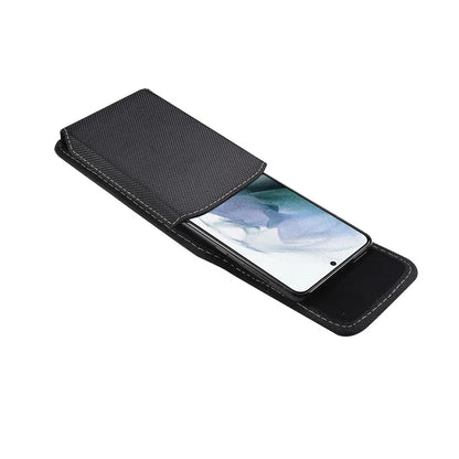 Waist-Mounted Mobile Phone Storage Waist Bag Oxford Cloth Men S Magnetic Buckle Vertical Leather
