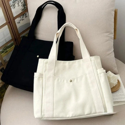 Large Canvas Tote Bag – Work, College & Everyday Handbag