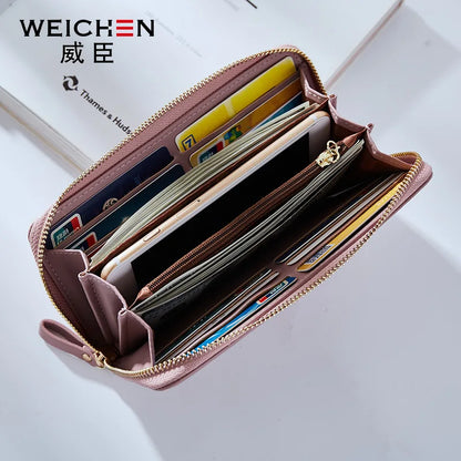 Ladies Purse Long Large Capacity Zipper Mobile Phone Storage Handbag Wallet