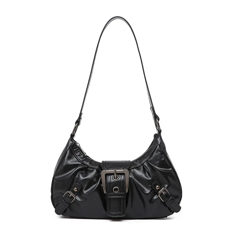 Y2k Retro Pleated Hobo Shoulder Bag Women Selling Maillard Style Underarm Clutch Handbags Travel
