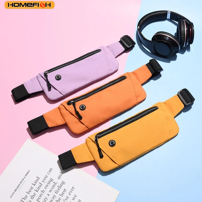 Homefish Running Waist Bag Sports Belt Pouch Mobile Phone Men Women Pack Lightweight Gym
