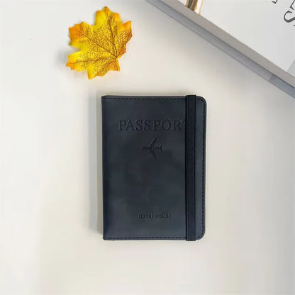 Homefish Women Men Rfid Vintage Business Passport Covers Holder Multi-Function Id Bank Card Pu