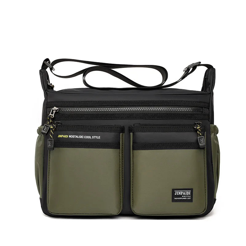 Men S Large Capacity Portable Multifunctional Shoulder Bag Casual Fashionable Simple Waterproof
