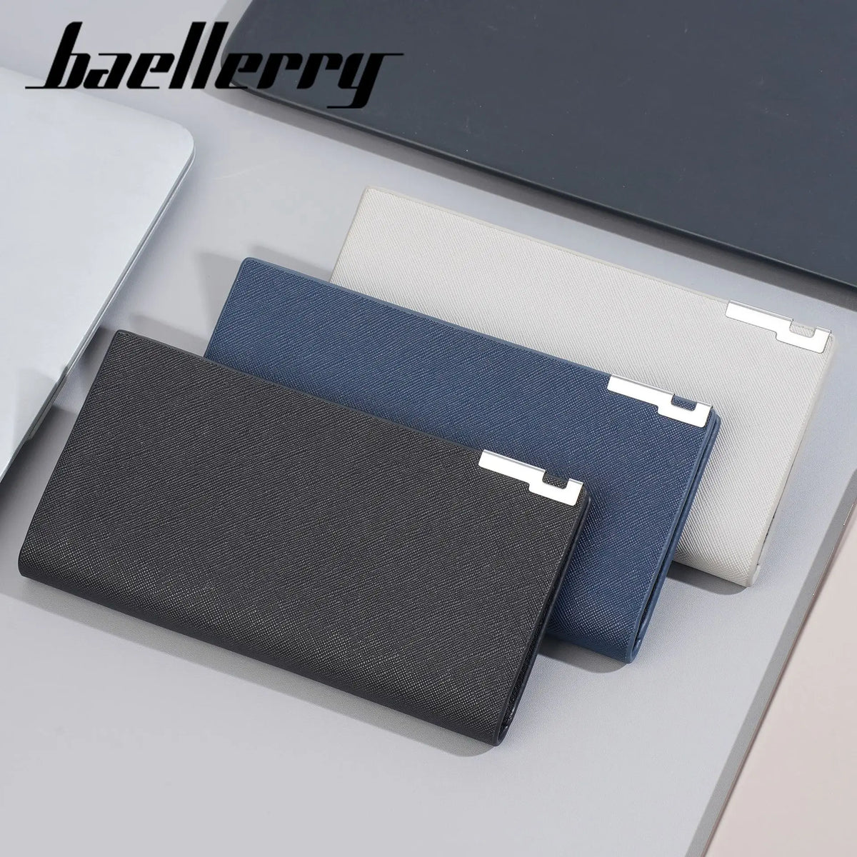 Men S Long Wallet Youth Business Multi-Slot Snap Wallet