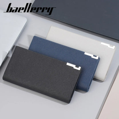 Men S Long Wallet Youth Business Multi-Slot Snap Wallet