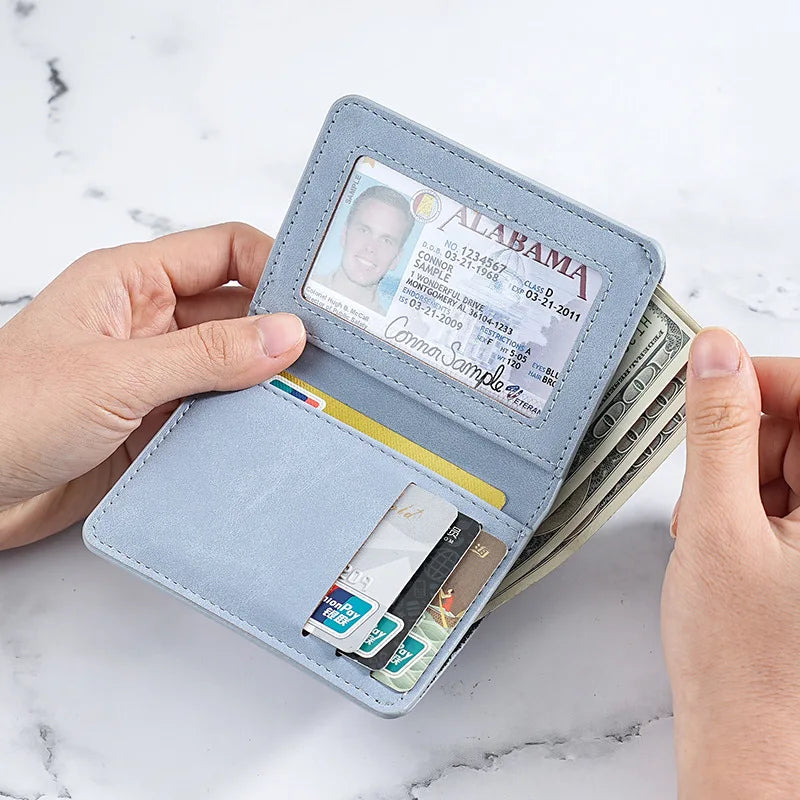 Card Bag Man Ultra-Thin Mini Wallet Multi-Functional Driver S License Leather Case