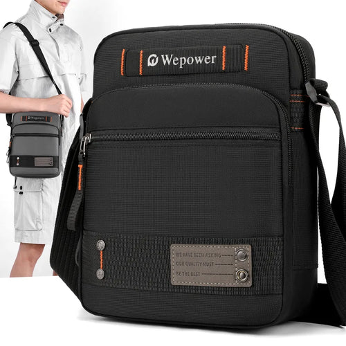 Nylon Waterproof Men S Shoulder Bag Multi-Layer Wear-Resistant Light Leisure Travel - Waterproof