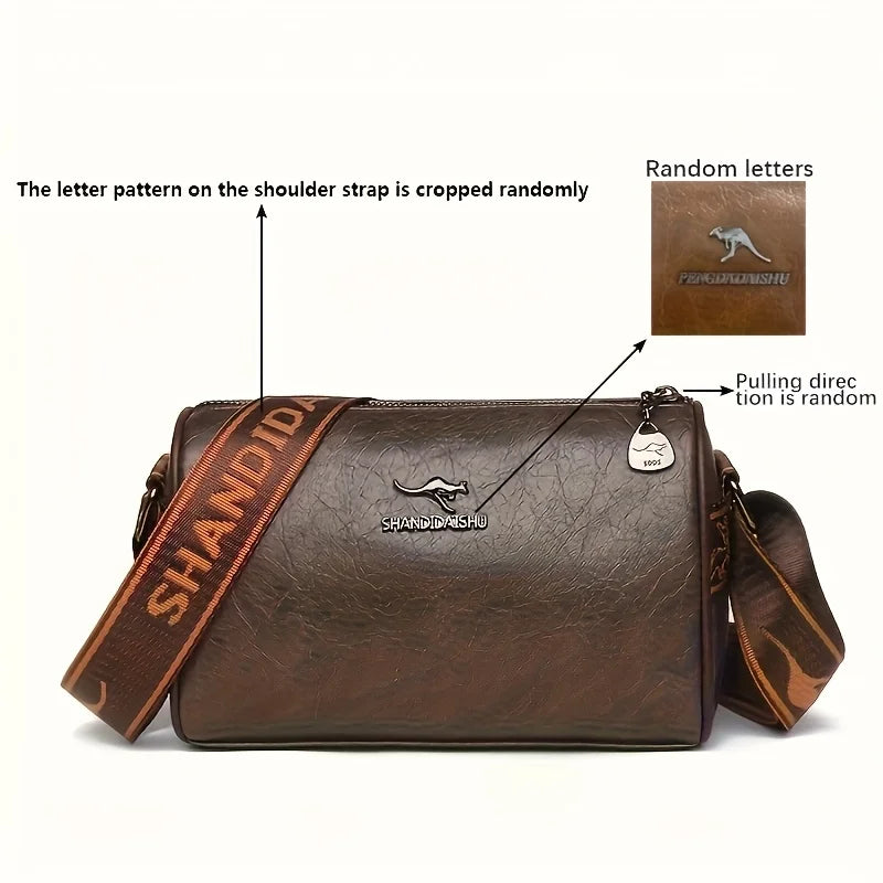 Solid Color Pu Leather Shoulder Messenger Bag Versatile Large Capacity Pillow Tote Crossbody Bags