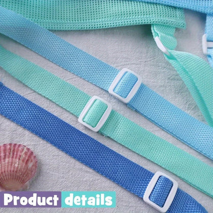 Colorful Hollow Crossbody Bag 1pcs Mesh Beach Bags Toilet Bag Adjustable Strap Summer Daily Phone