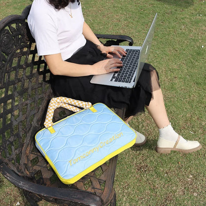 Color Collision Nylon Computer Bag 16 Hand Lading Shoulder Laptop 15 6 Large Capacity Storage Layer