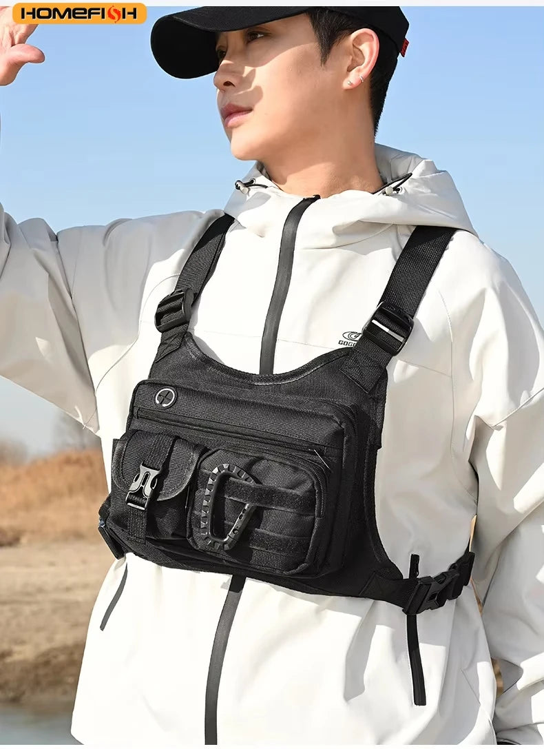 Homefish Outdoor Chest Bag Men Women Tactical Vest Running