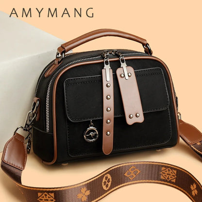 Luxury Leather Crossbody Bag for Women – Multi-Pocket Designer Handbag