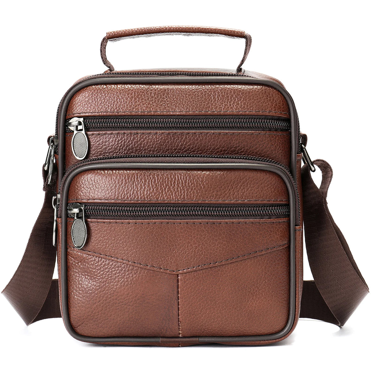 Head Layer Cowhide Shoulder Bag Men Business Commuting Large Capacity Leather Crossbody