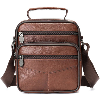 Head Layer Cowhide Shoulder Bag Men Business Commuting Large Capacity Leather Crossbody