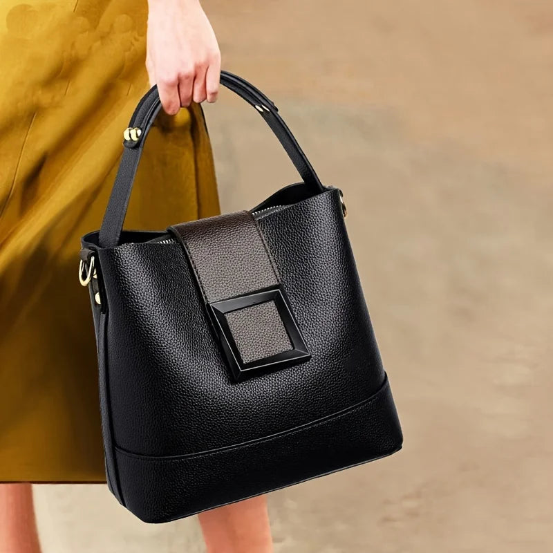 Patent Leather Shoulder Bag Women Stylish Underarm Handbag