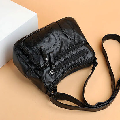 Pu Women S Cross Body Bag Soft Leather Large Capacity Multifunctional Shoulder - Soft