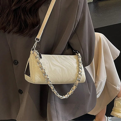 Chain Strap Crossbody Bag – Triangle Shoulder Purse
