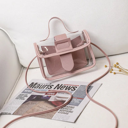 Clear PVC Mini Crossbody Bag for Women – Transparent Jelly Purse