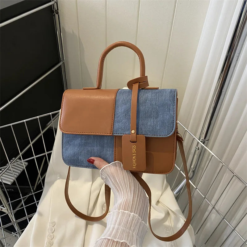 Color Block Shoulder Bag for Women