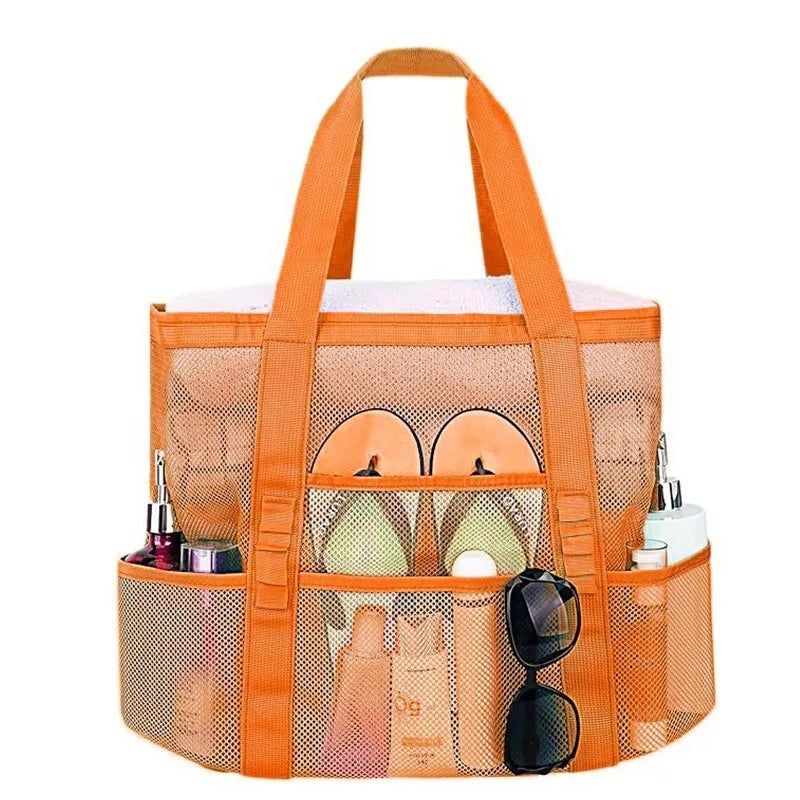 Large Mesh Beach Tote Bag Lightweight Quick-Dry Pool Bag