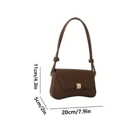 Vegan Leather Crossbody Bag – Lightweight Flap Purse for Office & Daily Use