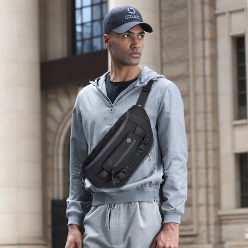 Tactical Waist Bag Function Breast Large Capacity Male Crossbody Outdoor Waterproof - Waterproof