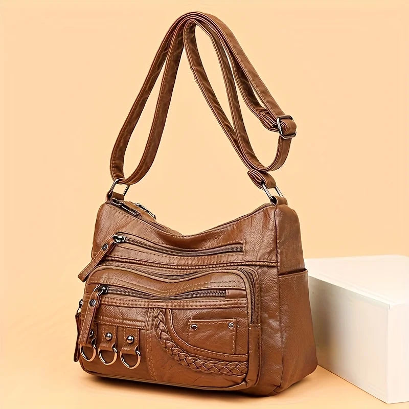 Multi-Pocket Crossbody Bag for Women – Large Capacity Shoulder Purse