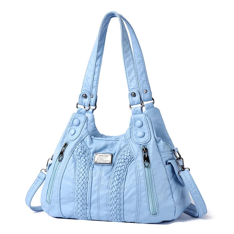 Women S Tote Bag Large-Capacity Handbag Horizontal Soft Leather Women S Single-Shoulder Bag - Soft