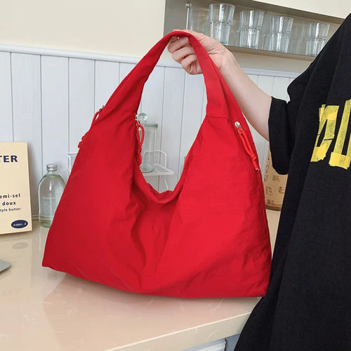 Lightweight Shoulder Bag – Spacious Nylon Handbag