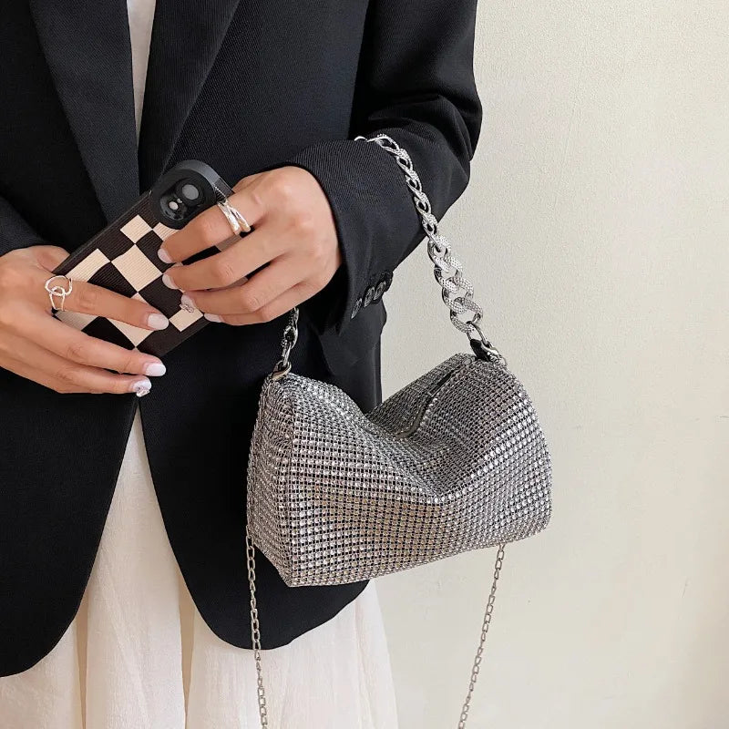 Rhinestone Chain Bag – Women's Glam Shoulder & Crossbody