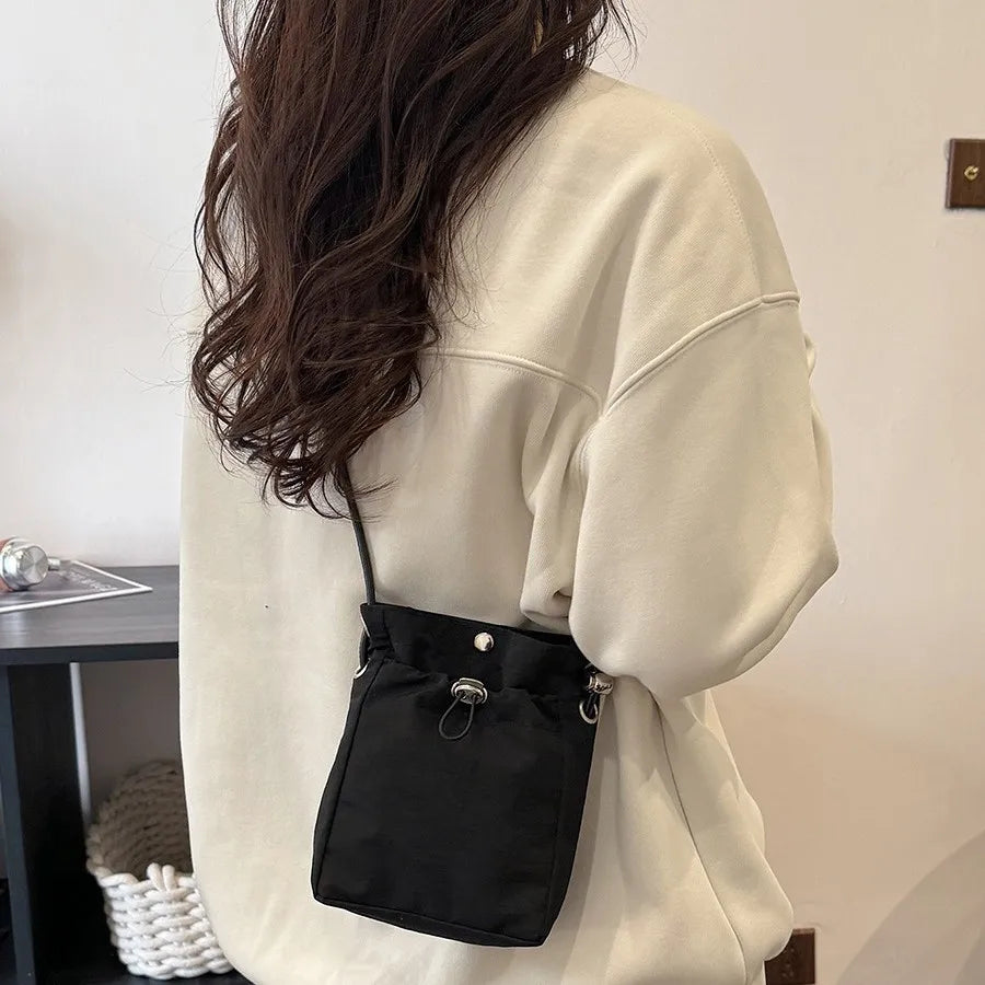 Homefish Nylon Crossbody Bag Soft Mini Phone Wallet Multifunctional Square Shoulder Purse Messenger