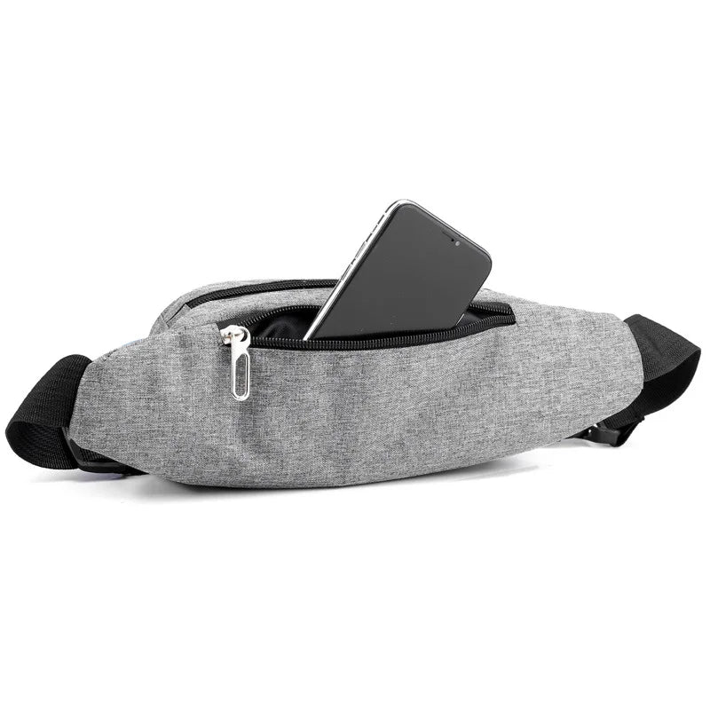 Multifunctional Waist Bag Men Waterproof Nylon Cloth Running Mobile Phone Storage Wear - Resistant