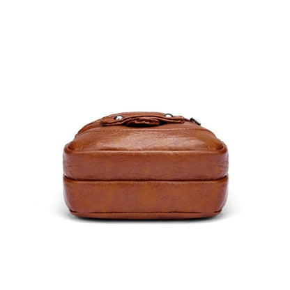 Vintage PU Leather Small Crossbody Bag with Phone Pocket
