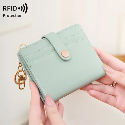 Double-Folding Ultra-Thin Card Case Rfid Anti-Theft Swiping Women S Wallet