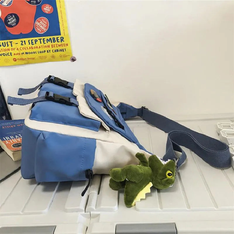 Men's Campus Crossbody Bag Large Capacity Messenger Bag