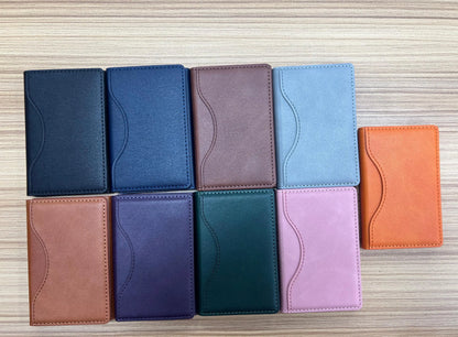 Homefish Pu Leather Magnetic Card Holder Wallet Multi-Card Storage Phone Back Pocket 6 1