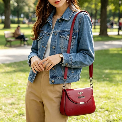 Small Crossbody Bag for Women – Retro PU Leather Flap Purse