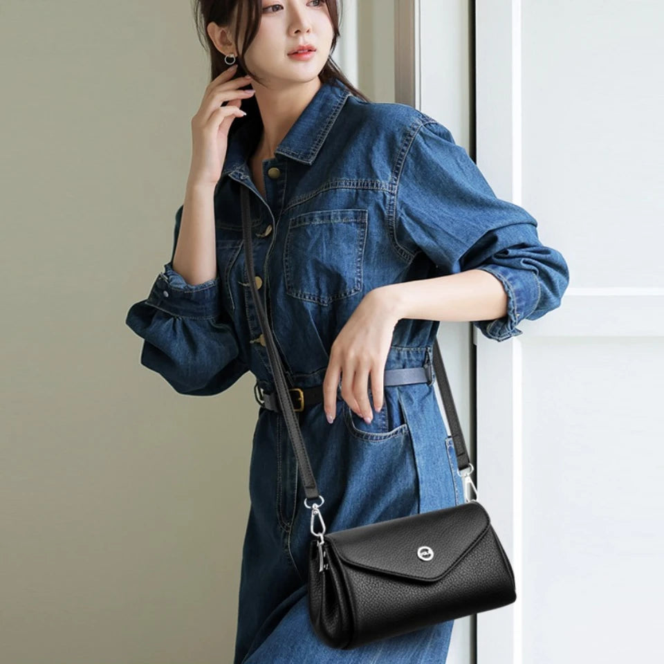 Multi-Layer PU Leather Crossbody Bag for Women