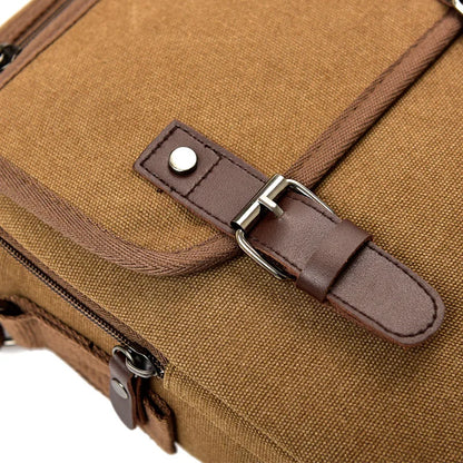 Wear-Resistant Button-Up Crossbody Single-Shoulder Bag