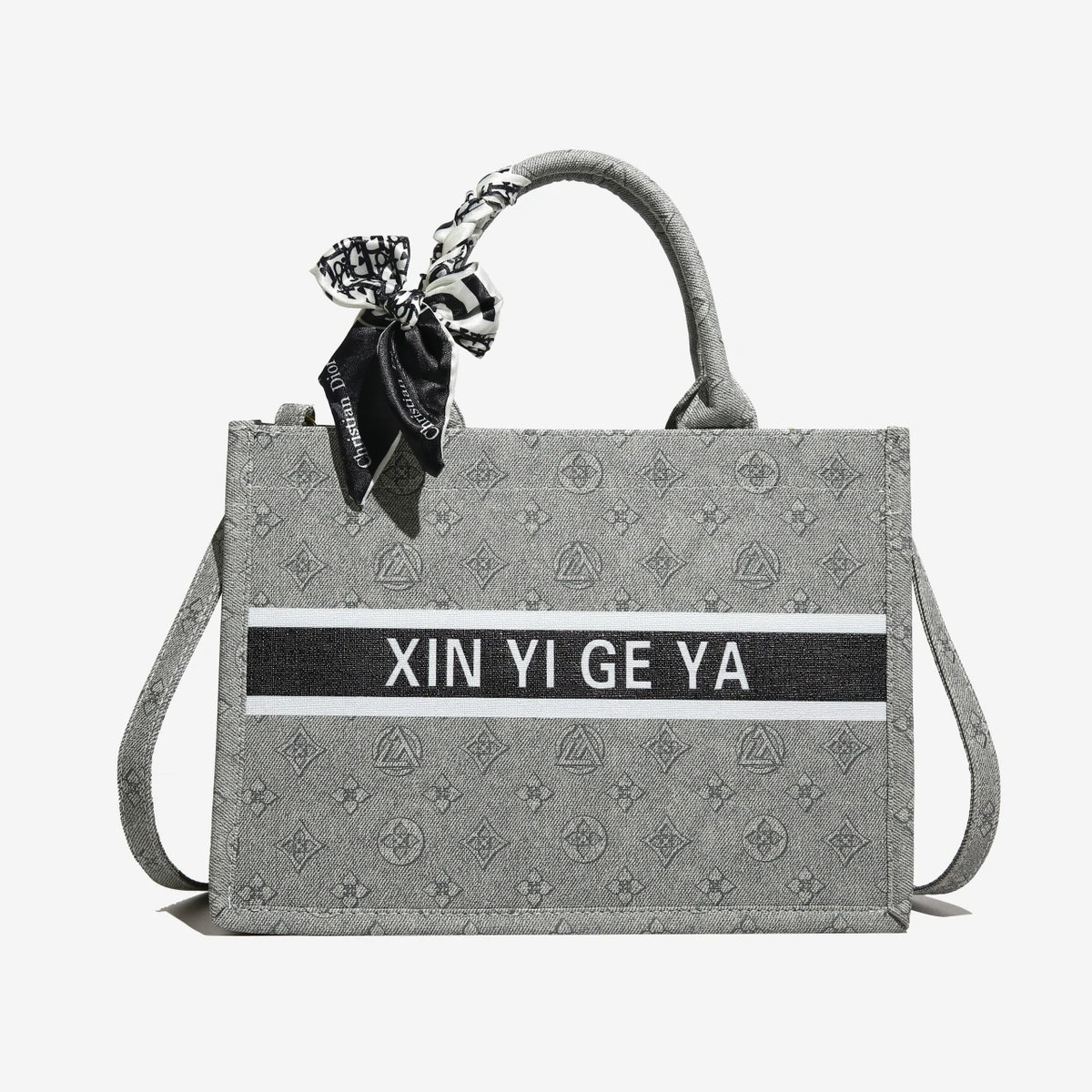Fashionable Luxury Retro Printed Handbag Crossbody Bag Paired High-Value Scarves Used Daily