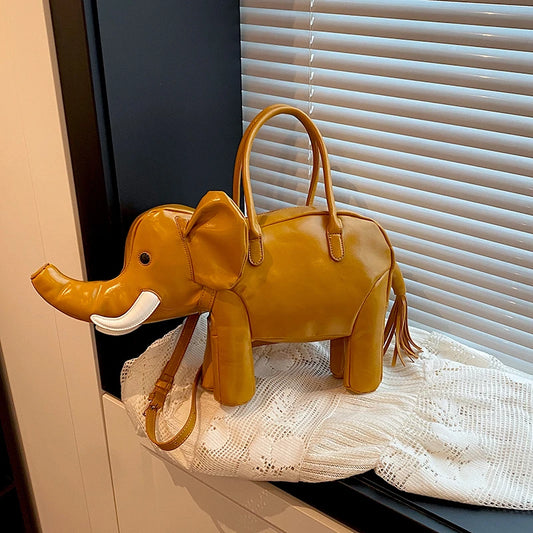 3d Stereo Elephant Handbags Creative Cartoon Animal Shape Crossbody Bags Funny Novelty Party Unique