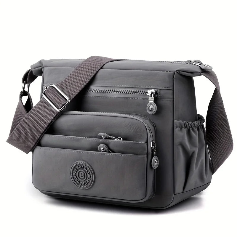 Lightweight Black Nylon Chic Crossbody Bag Women Adjustable Strap