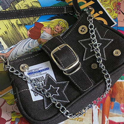 Y2K Star Denim Shoulder Bag for Women