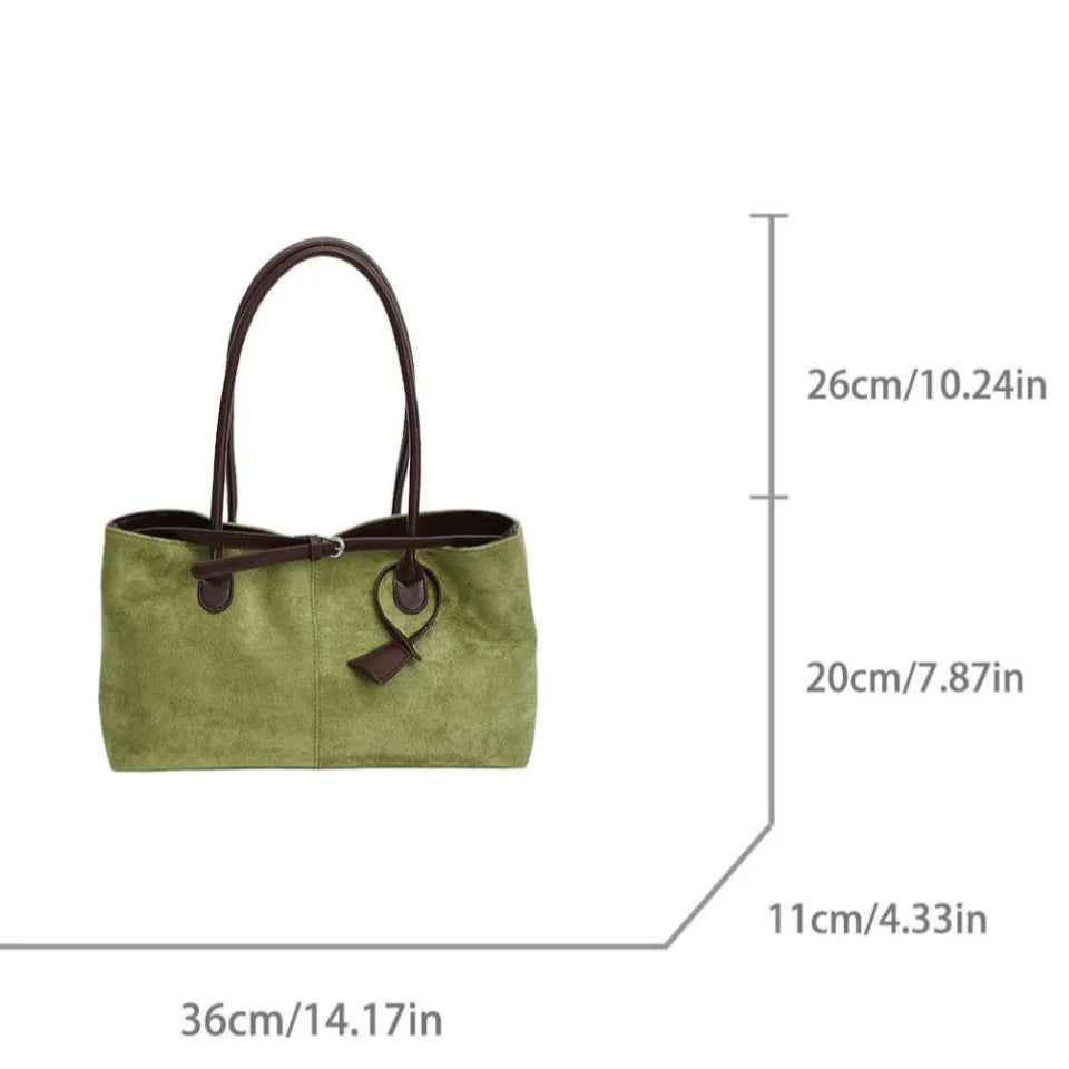 Retro PU Leather Tote Bag for Women – Luxury Shoulder Handbag
