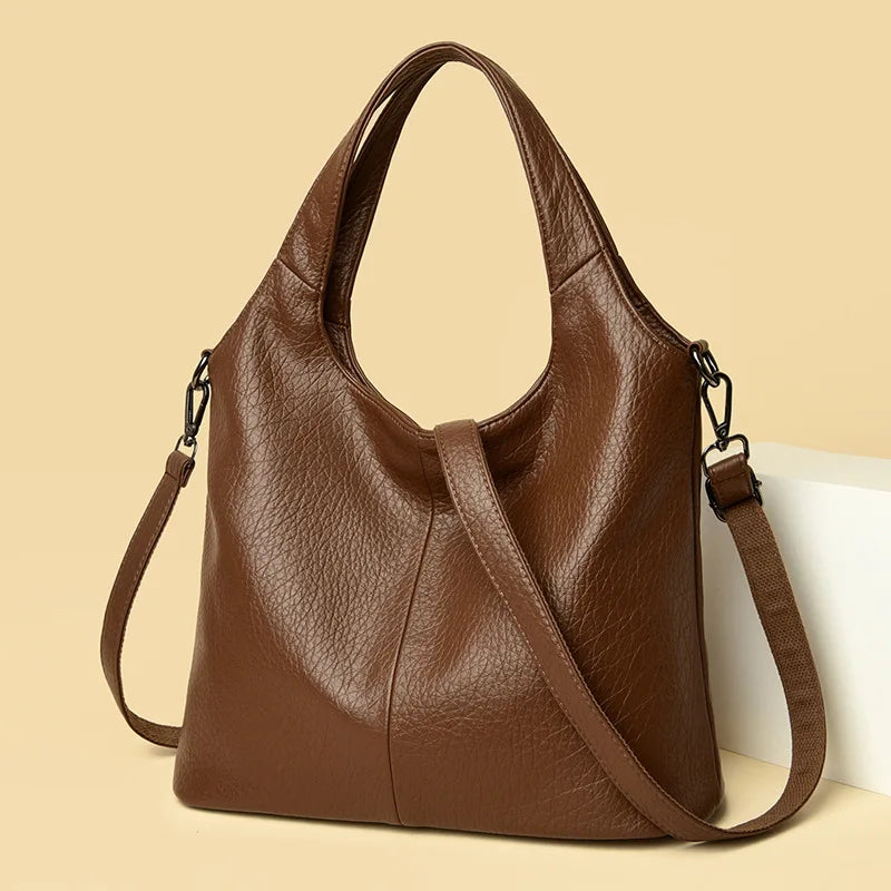 Women S Tote Bag Casual Single-Shoulder Large Capacity Commuter Underarm Bag Crossbody Bag